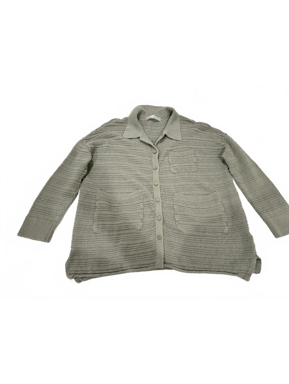 Free People Beach Day Dreaming Knit Cardigan Olive Green Small - Picture 3 of 9